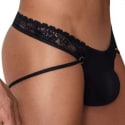  Lace Jock Thong - Black