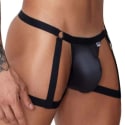  Jock Strap Jarretière Simili-Cuir Noir