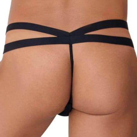  Double Waistband G-String - Black