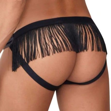  Jock Strap Fringe Noir