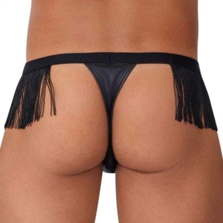  Fringe Thong - Black