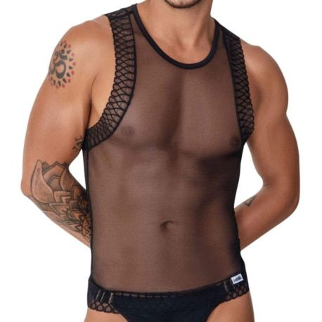  Mesh Tank Top - Black