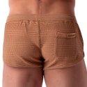 Barcode Short Aachet Mesh Marron