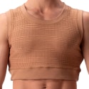 Barcode T-Shirt Crop Luz Mesh Marron