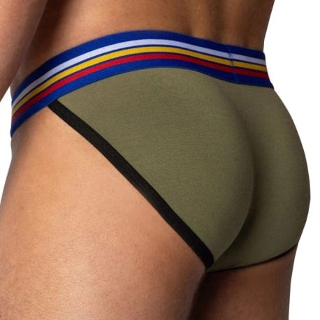  Slip Tanga Coton Olive