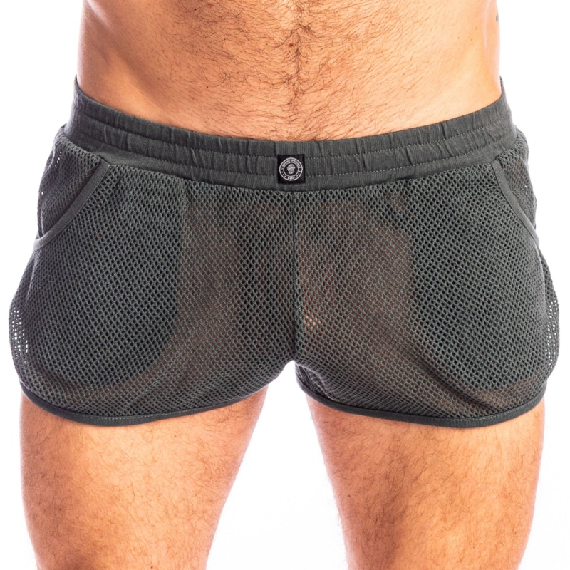 L'Homme invisible Madrague Split Shorts - Khaki