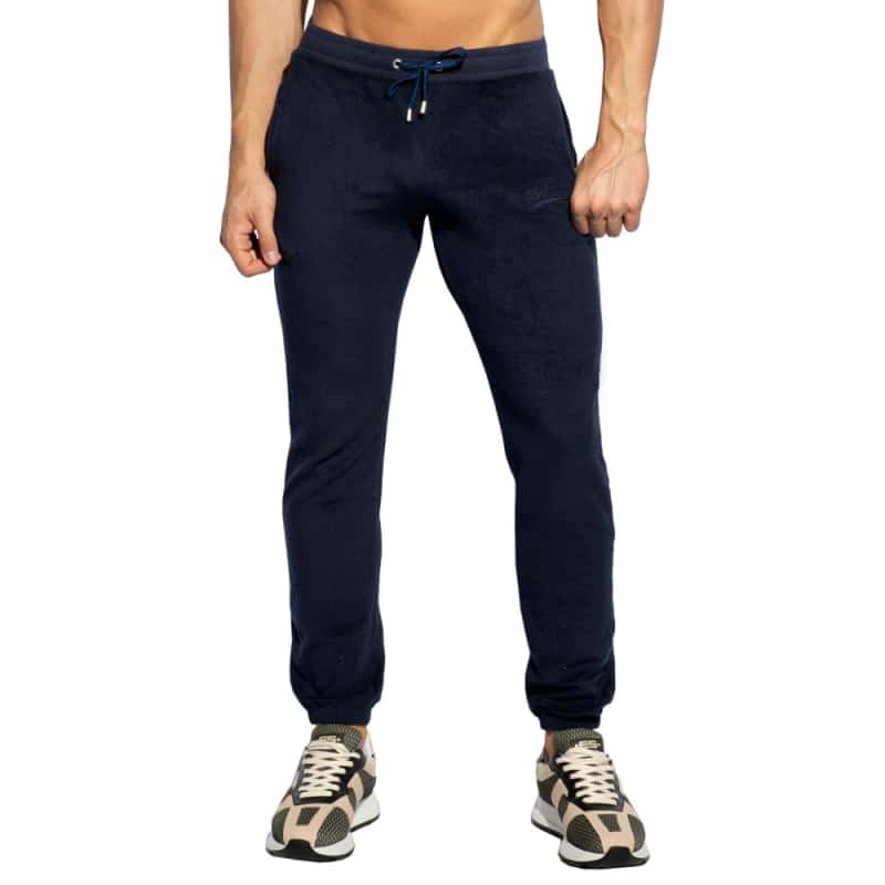 ES Collection Pantalon Coton Eponge Bleu Marine
