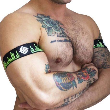  Lot de 2 Brassard Equalizer Noir - Vert Fluo
