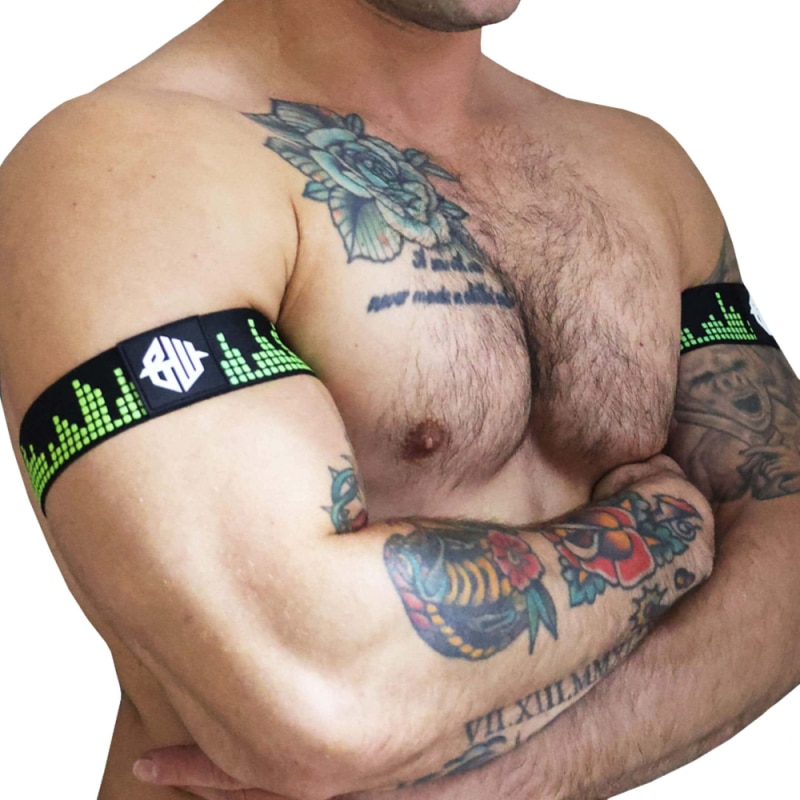  2-Pack Equalizer Armbands - Black - Neon Green