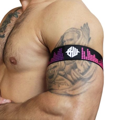  2-Pack Equalizer Armbands - Black - Neon Pink