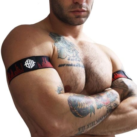  2-Pack Equalizer Armbands - Black - Red
