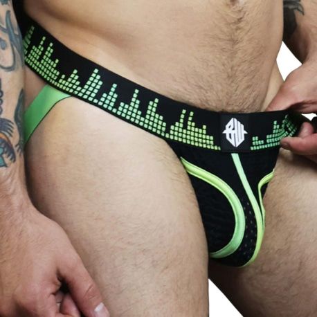  Equalizer Jockstrap - Black - Neon Green
