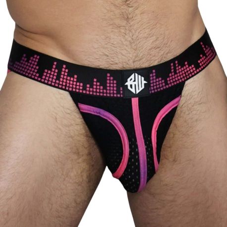  Equalizer Jockstrap - Black - Neon Pink