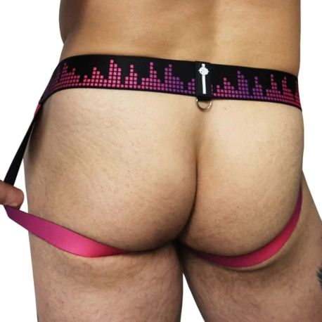  Equalizer Jockstrap - Black - Neon Pink