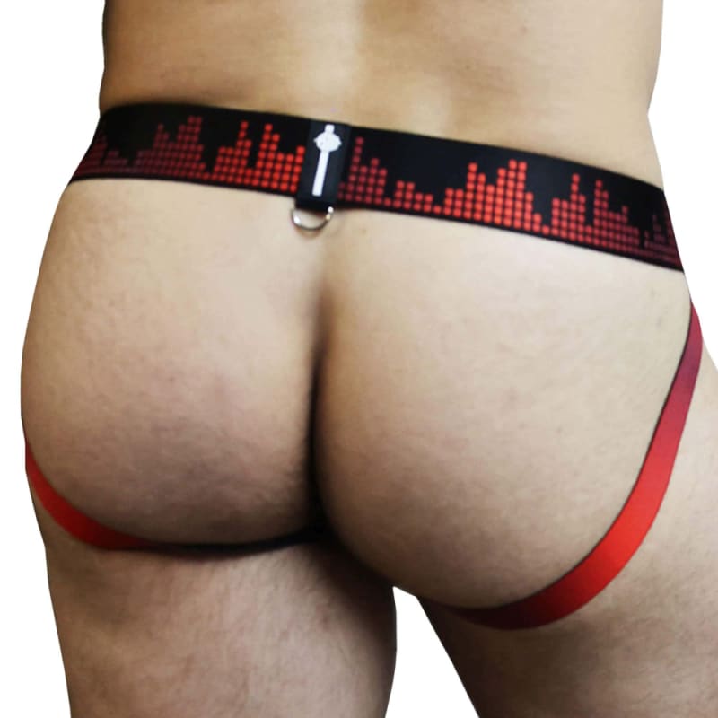  Jock Strap Equalizer Noir - Rouge