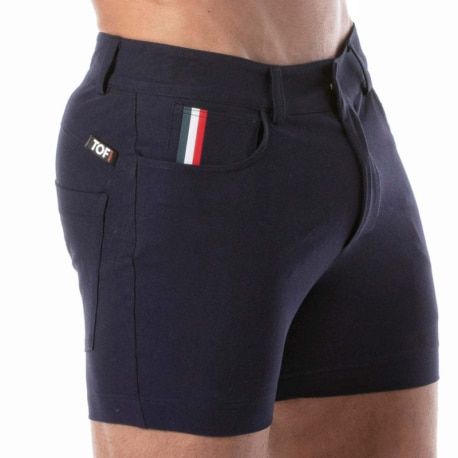 TOF Paris Bermuda Chino Patriot Bleu Marine