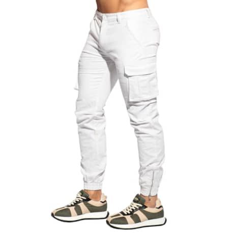 ES Collection Pantalon Cargo Blanc