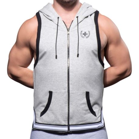 Andrew Christian Veste à Capuche Baller Gris Chiné