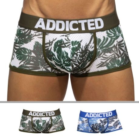 Addicted Lot de 2 Boxers Mesh Tropicana Bleu - Kaki