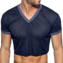 Addicted T-Shirt Crop Slam Mesh Bleu Marine