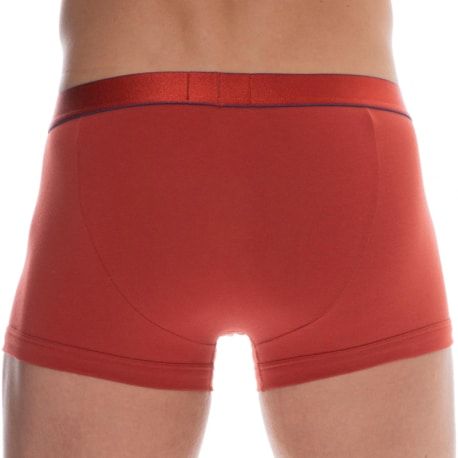 Emporio Armani Shiny Logoband Cotton Boxer Briefs - Red