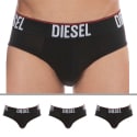 Diesel Lot de 3 Slips Coton Stretch Noirs