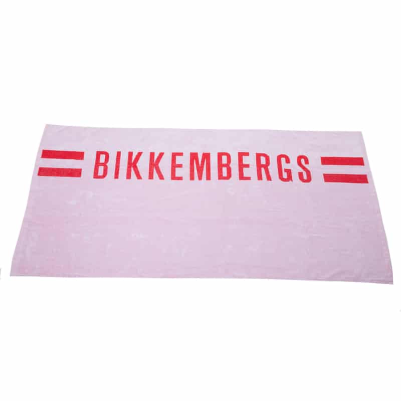 Bikkembergs Drap de Bain Logo Blanc - Rouge