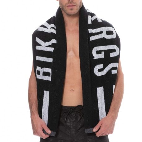 Bikkembergs Drap de Bain Logo Noir - Blanc