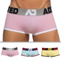 Addicted Lot de 3 Boxers Seamless Rose - Bleu - Jaune