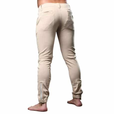 Andrew Christian Pantalon Jogger Skinny Chino Beige