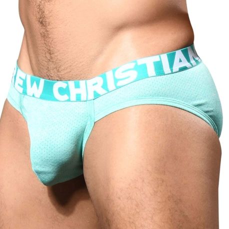 Andrew Christian Slip Almost Naked Oxford Mesh Menthe