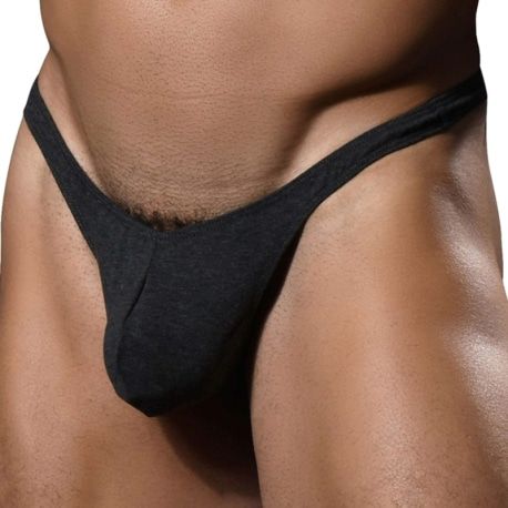 Andrew Christian String Almost Naked Deep V Cut Anthracite