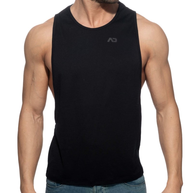 Addicted Low Rider Cotton Tank Top - Black