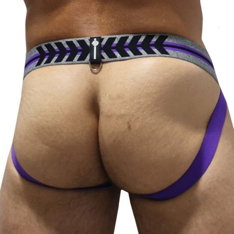  New Wave Jock - Grey - Purple