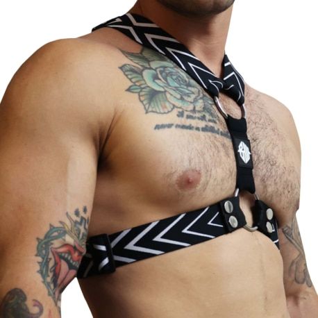  Dickmatized Harness - Black - White