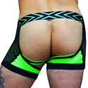  Boxer Jock Chock Dickmatized Noir - Vert Fluo