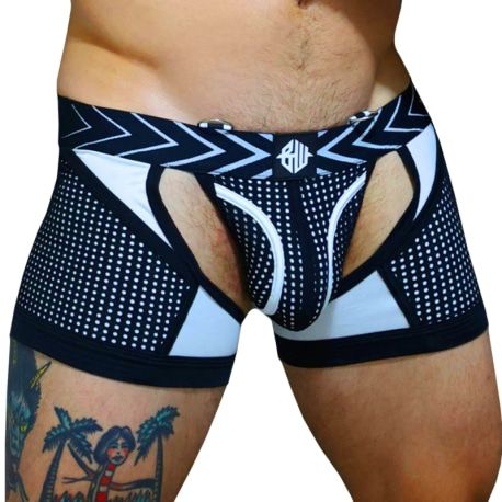  Dickmatized Chock Jock Boxer - Black - White