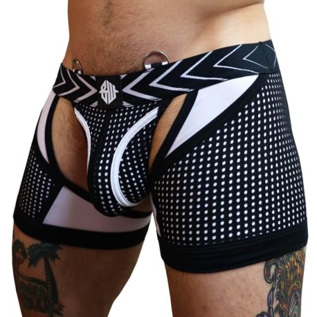  Dickmatized Chock Jock Boxer - Black - White