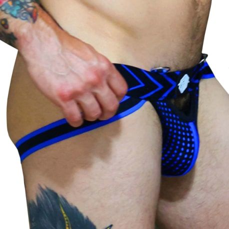  Jock Strap Dickmatized Noir - Bleu