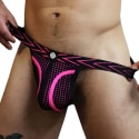  Dickmatized Thong - Black - Neon Pink