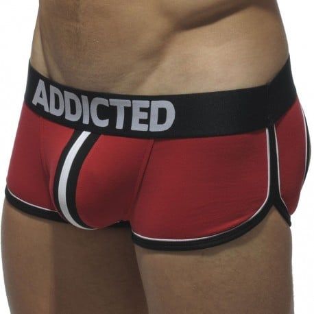 Shorty Bottomless Double Piping Rouge