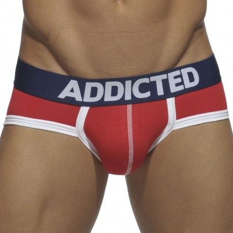Lot de 3 Slips Basic Rouge - Gris - Bleu