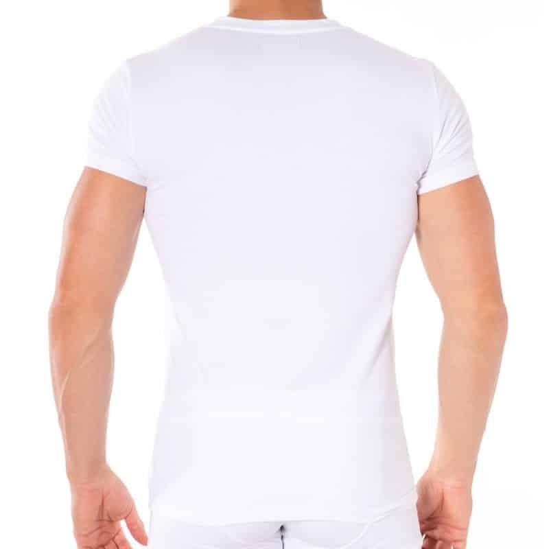 Emporio Armani T-Shirt V-Neck Stretch Cotton Blanc