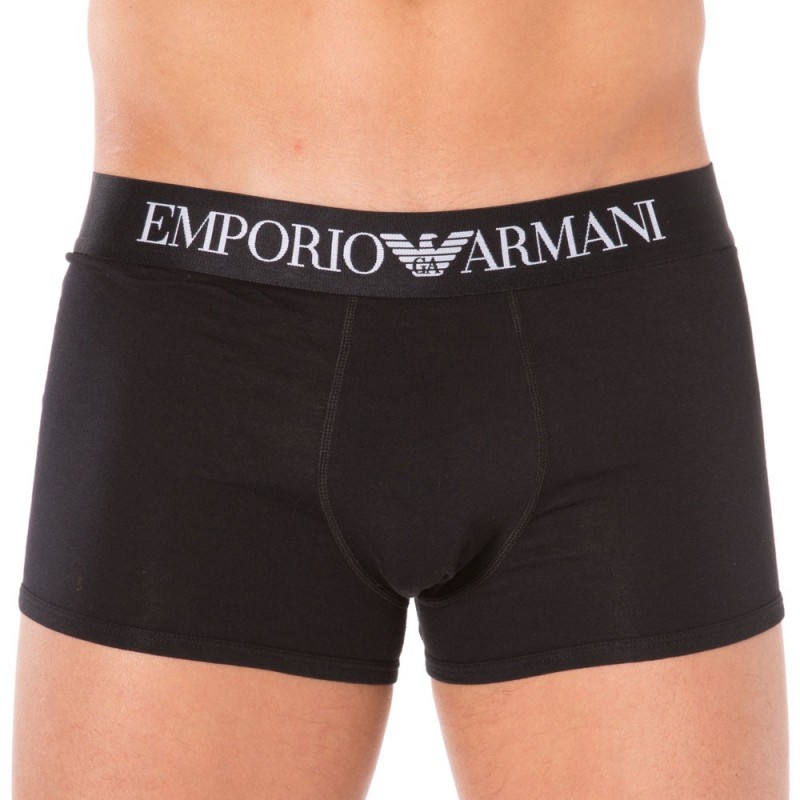 Boxer Stretch Cotton Noir