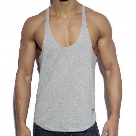 Fitness Plain Tank Top - Grey