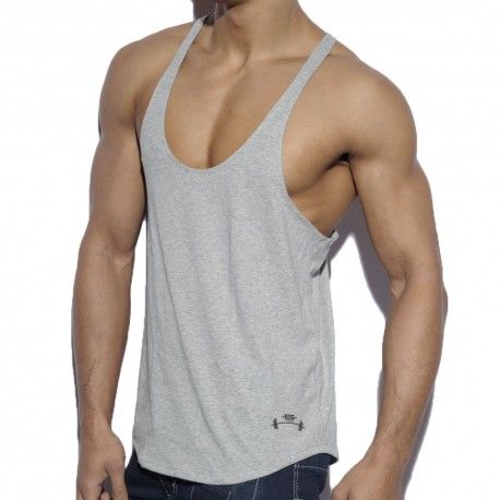 Fitness Plain Tank Top - Grey