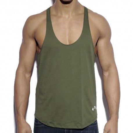 Fitness Plain Tank Top - Khaki
