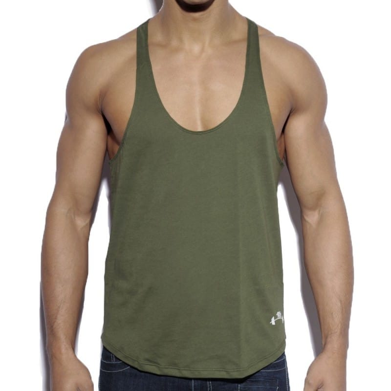 Fitness Plain Tank Top - Khaki