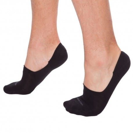 Lot de 2 Paires de Chaussettes Invisibles Luca Noires
