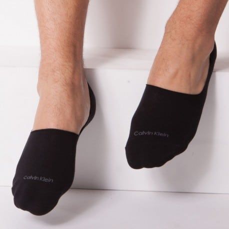 Lot de 2 Paires de Chaussettes Invisibles Luca Noires